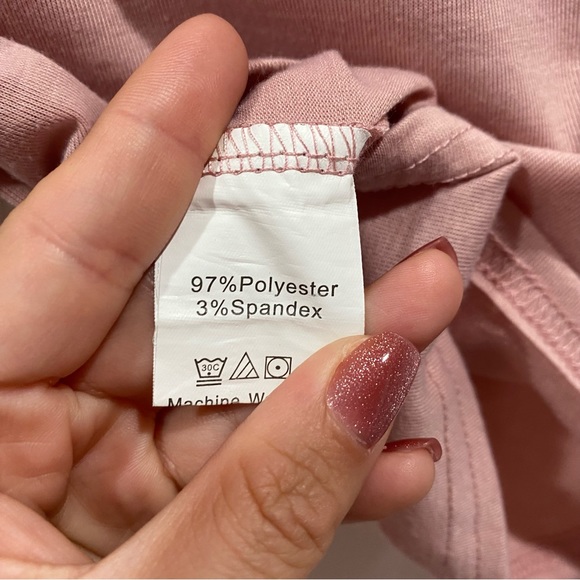 ROMWE Women’s Short-Sleeve Baseball Pattern Cropped Shirt - pink & black, size L - Picture 6 of 7